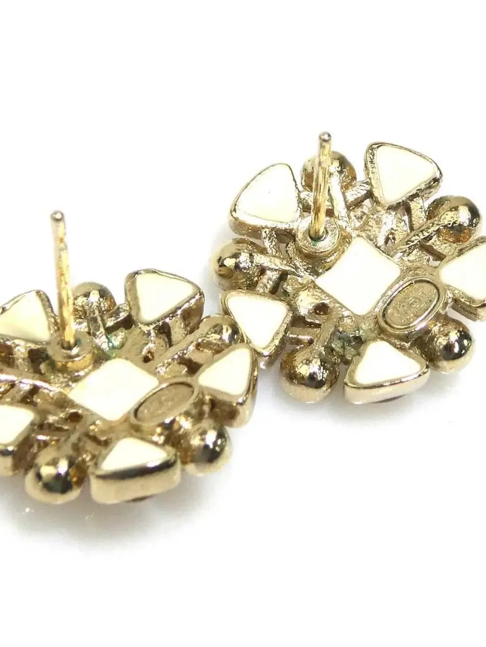Auth Chanel Cc Logo Pierce Earrings #302781C42B
